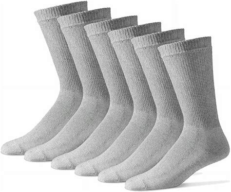 Mdr Diabetic Socks Crew Length For Men And Women With Full Sole 3 Pairs Non Binding Wide Top