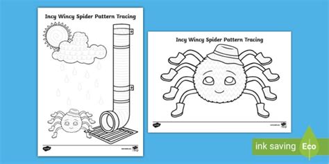 Incy Wincy Spider Pattern Tracing Activity Teacher Made