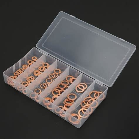 EBTOOLS joint en cuivre Kit d assortiment de fixations d étanchéité de