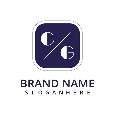 Premium Vector Gg Initial Monogram Logo With Rectangal Style Dsign