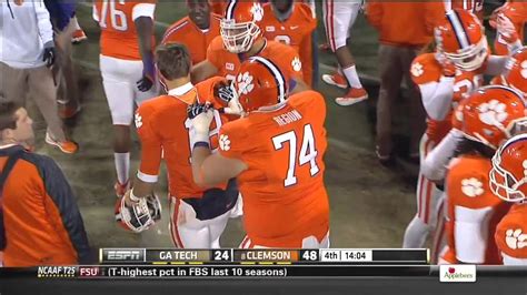 2013 Clemson Vs Ga Tech Cole Stoudt Touchdown Run Youtube