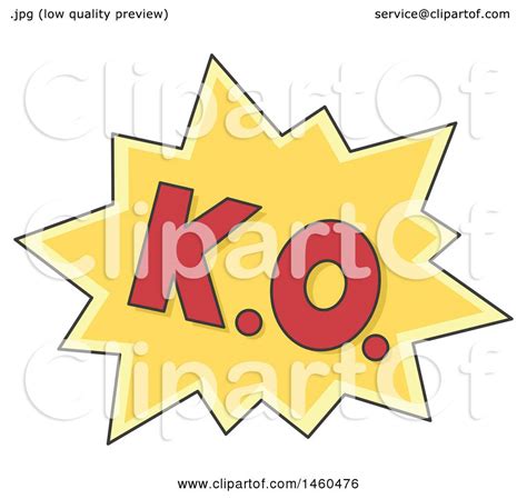 Clipart Of A Boxing Ko Design Element Royalty Free Vector