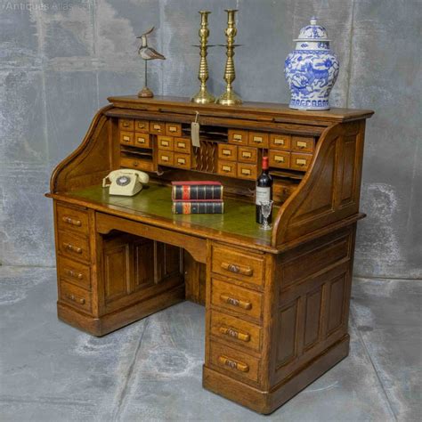 Edwardian Oak Roll Top Desk Antiques Atlas