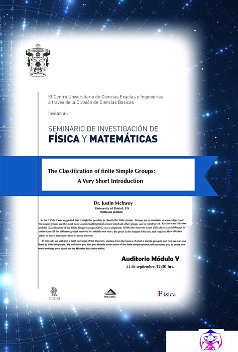 Seminario De Física Y Matemáticas 22 Sep Centro Universitario De Ciencias Exactas E Ingenierías