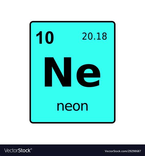 Neon Periodic Table Square