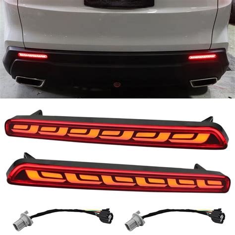 For Honda CRV 2023 24 Red LED Rear Fog Light Tail Bumper Light Sets