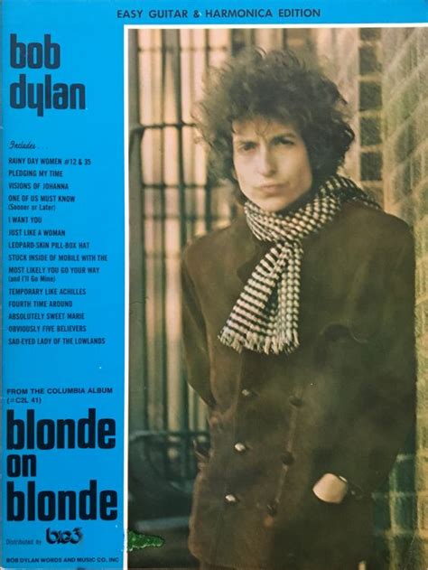 Bob Dylan Blonde On Blonde Songbooks