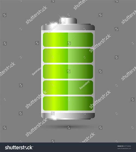 Fully Charged Green Battery Icon Stock Vector (Royalty Free) 97718342