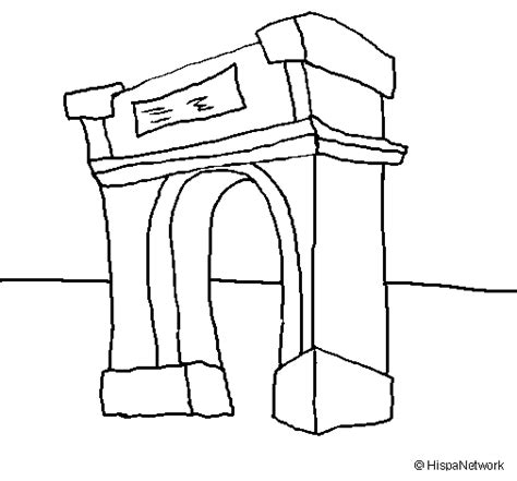 Dibujo De Arco De Triunfo Para Colorear Dibujos Net