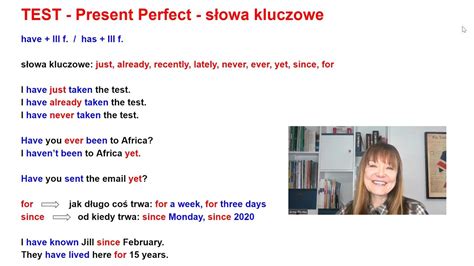 Test Present Perfect Simple S Owa Kluczowe Just Already