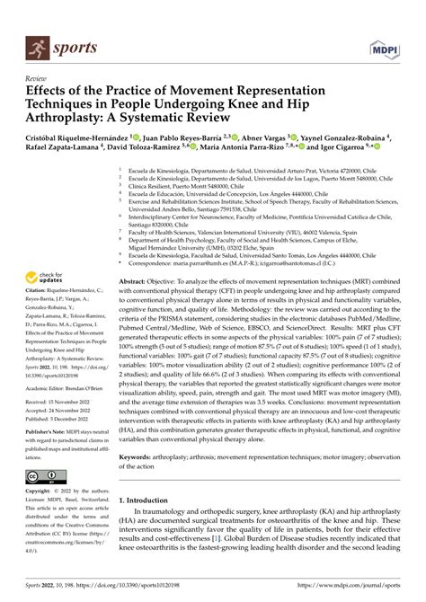 Pdf Effects Of The Practice Of Movement Representation Techniques In