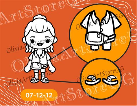 Toca Boca Svg File Toca Boca Character Customize Doll Toca Etsy Norway