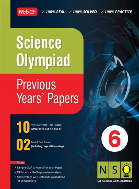 Mtg Science Nso Olympiad Previous Years Papers With Mock Test Papers Class 6 Sample Omr