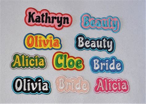 Custom Name Patch Personalized Name Patch Embroidered Text Etsy