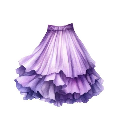 Falda Femenina Violeta Aislada En Fondo Blanco Stock De Ilustraci N