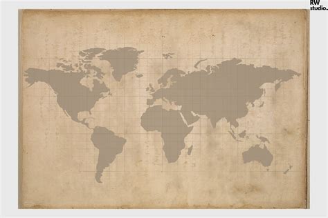 Retro Vintage Old World Map 1travel Grafik Von Ty Wu · Creative Fabrica