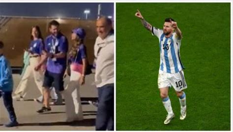 Lionel Messi Antonela Roccuzo y la reacción al ver a Leo diciendo qué