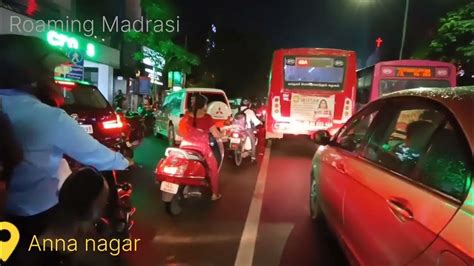 Chennai Anna Nagar Night View Tamil Nadu India Youtube