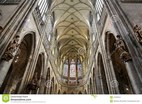 Innenraum Des Heiligen Vitus Cathedral In Prag Tschechische Republik