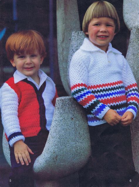 3 Crochet Toddler Sweater Patterns - Vintage Patterns Dazespast Blog