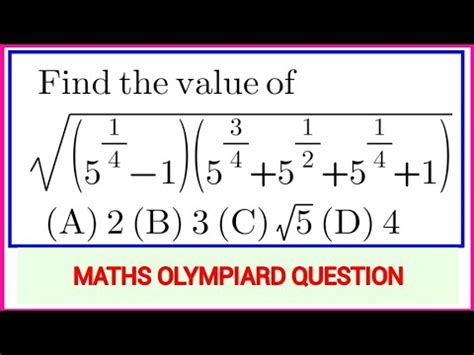 Germany Maths Olympiad Question A Nice Square Root Problem Find