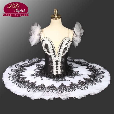 Tutu De Ballet Profissional Para Meninas Preto E Branco Fantasia