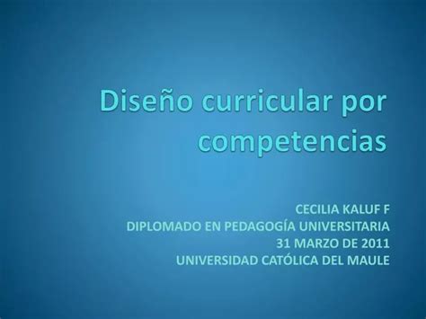 PPT Diseño curricular por competencias PowerPoint Presentation free