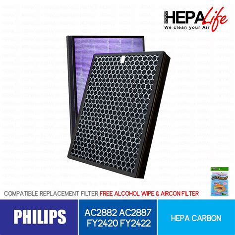 PHILIPS AC2882 AC2887 FY2422 FY2420 Compatible Hepa Filter Hepalife