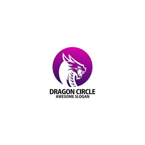 Dragon Cercle Logo Design Ic Ne D Grad De Couleur Vecteur Gratuite