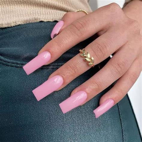 Kqueenest Extra Long Coffin Press On Nails Pretty Pink Nails Press Onkqueenest Solid Ballerina