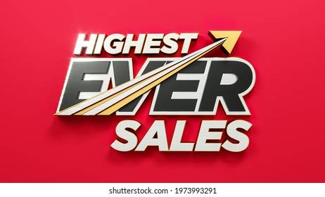 Highest Ever Sales High Growth Chart Stock Illustration