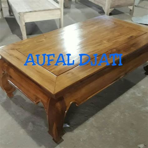 Jual Meja Kopi Lesehan Meja Tamu Ketapang Coffee Table Top Kayu Jati