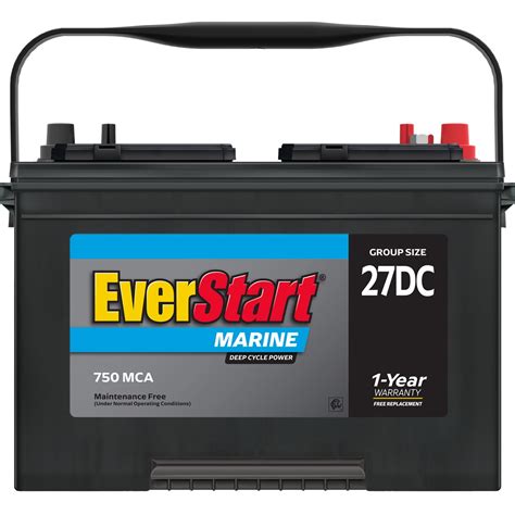 EverStart 27DC 12V Marine RV Deep Cycle Battery 750 MCA In Macao At