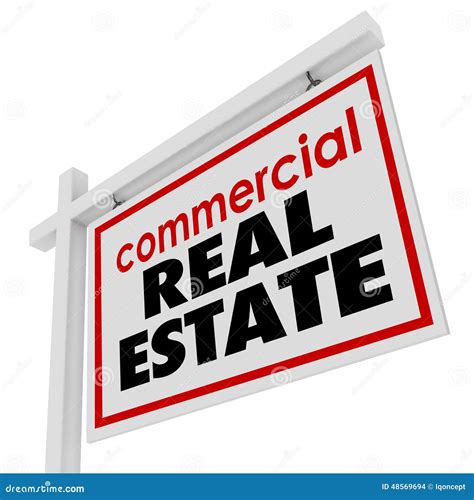 Commercial Real Estate Sign Building Office Business For Sale Stock Illustration - Illustration ...