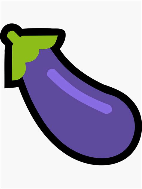 Eggplant Emoji Sticker For Sale By Feelklin Redbubble