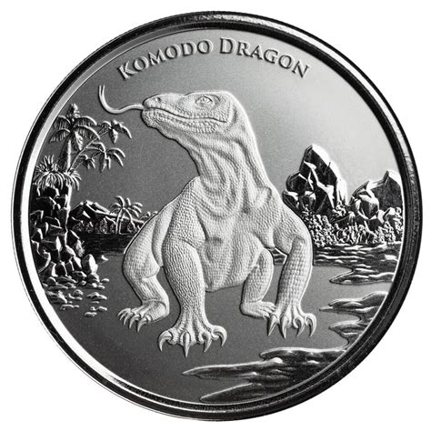 2022 Tokelau Komodo Dragon 1 Oz Silver Bu Coin