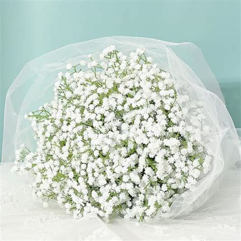 Xunyee 60 Pcs Baby Breath Artificial Flowers Gypsophila