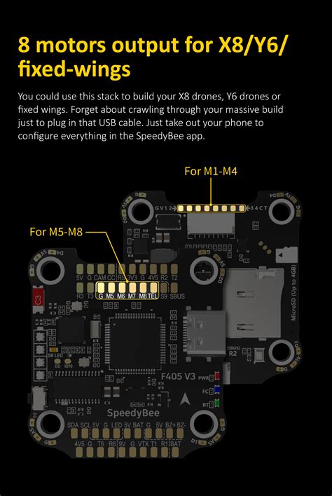 SPEEDYBEE F405 V3 Stack Flight Controller + BLS 50A ESC 30.5x30.5mm