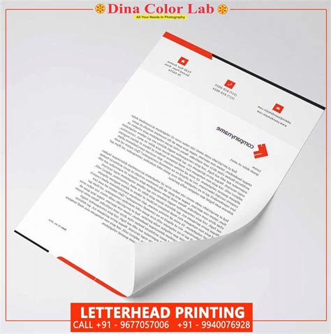 Custom Letterhead Printing Letterhead Printed Letterhead Printing