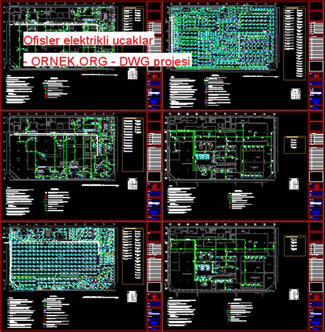 Ofisler Elektrikli U Aklar Dwg Projesi Autocad Projeler