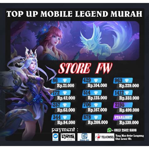 Jual Top Up Diamond Mobile Legends Shopee Indonesia