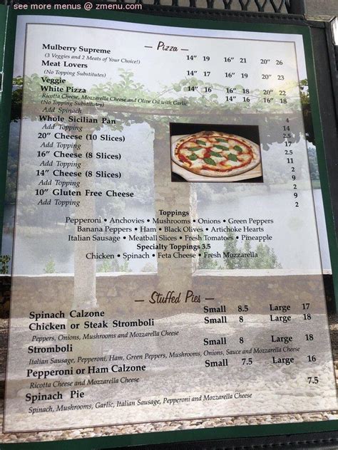 Menu at Little Italy Pizzeria and Restaurant, Fayetteville