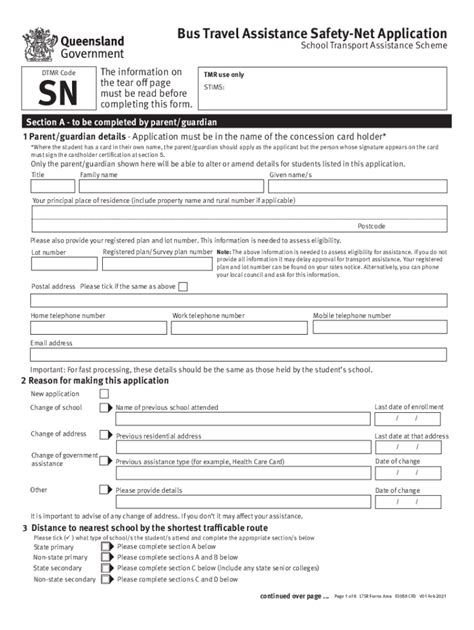 Bus Travel Assistance Safety Net Application Form Fill Out And Sign