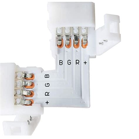 Конектор за RGB LED лента тип L, 4 пина, 10 мм - eMAG.bg