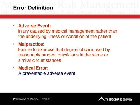 PPT Prevention Of Medical Errors FS 456 013 7 PowerPoint