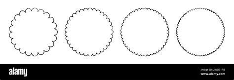 Scallop Frames Are Round Outline Of Circle Different Sized Lace Edges