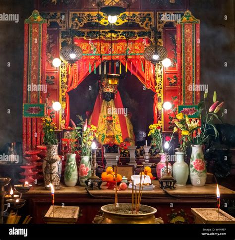 Shrine In Man Mo Temple A Taoist Temple On Hollywood Road Sheung Wan