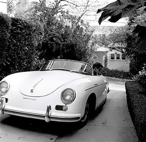 James Dean Washing His 1955 Porsche 356 Super Speedster in Short-Shorts ...