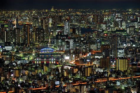 Aerial Night View Tokyo Photograph by Vladimir Zakharov - Pixels