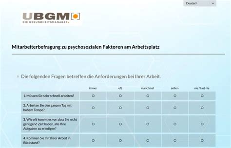 Psychische Gefährdungsbeurteilung am Arbeitsplatz